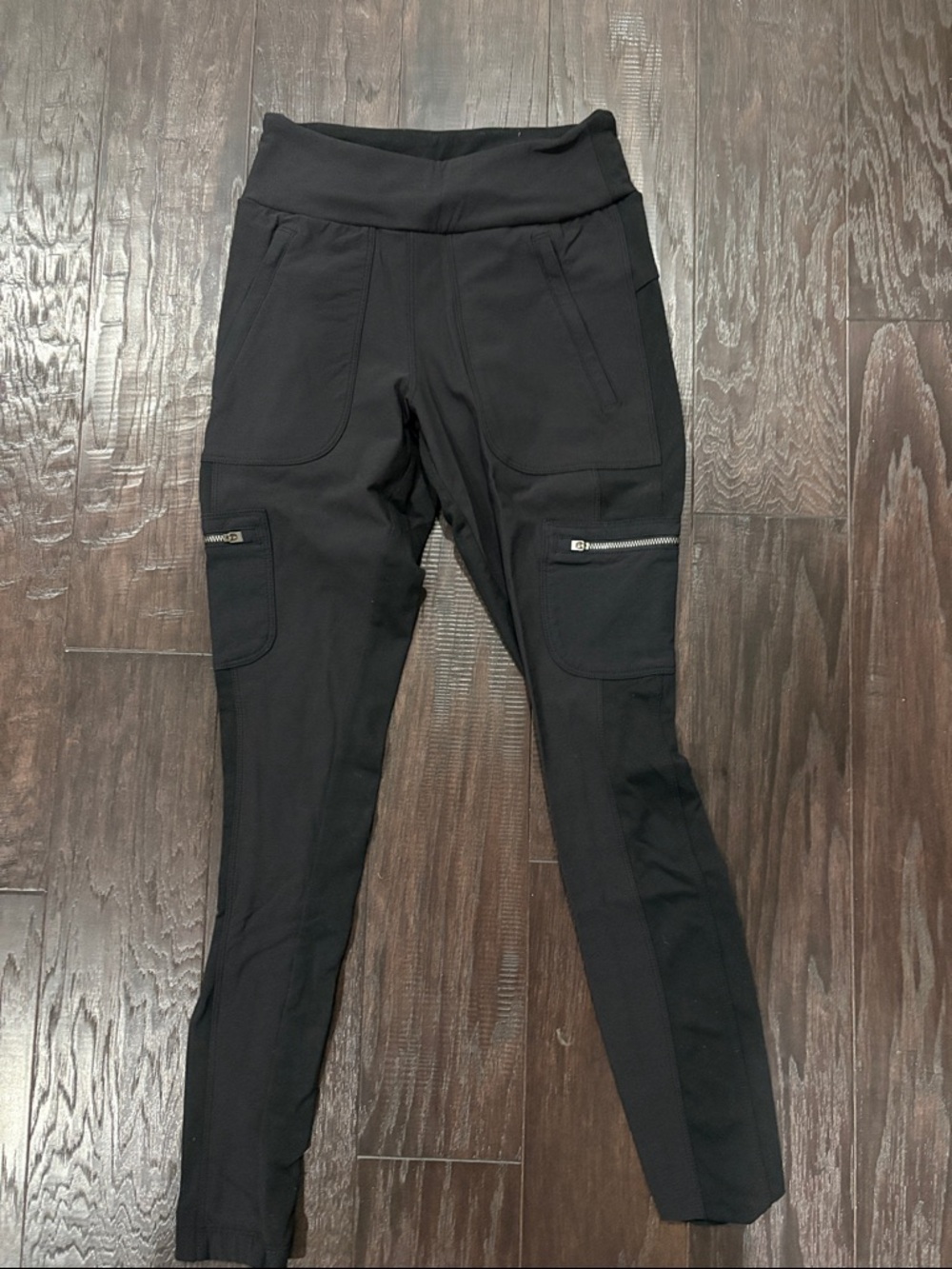 Athleta Black Zipper Pocket Active Leggings